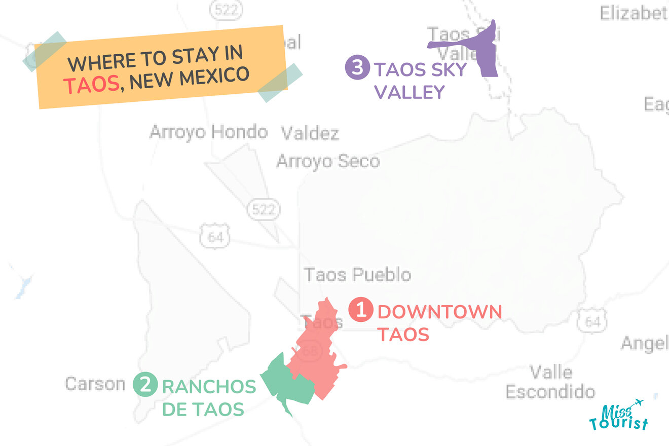 Where to stay in Taos MAP