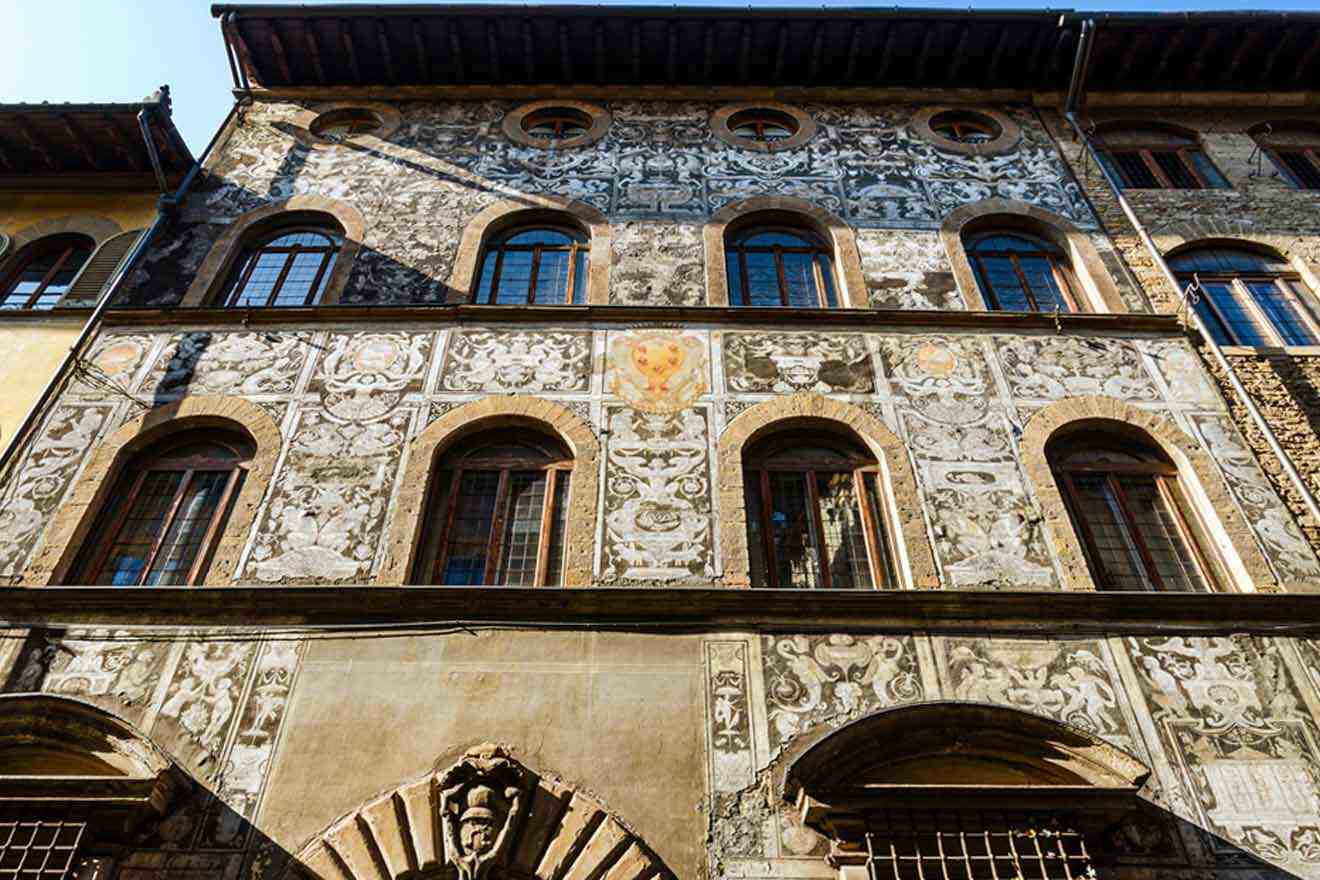 An ornate building with many windows.