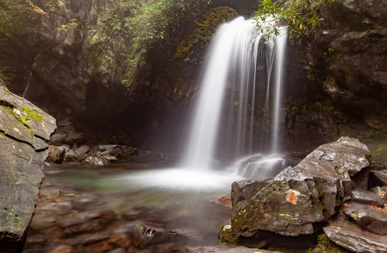 a waterfall