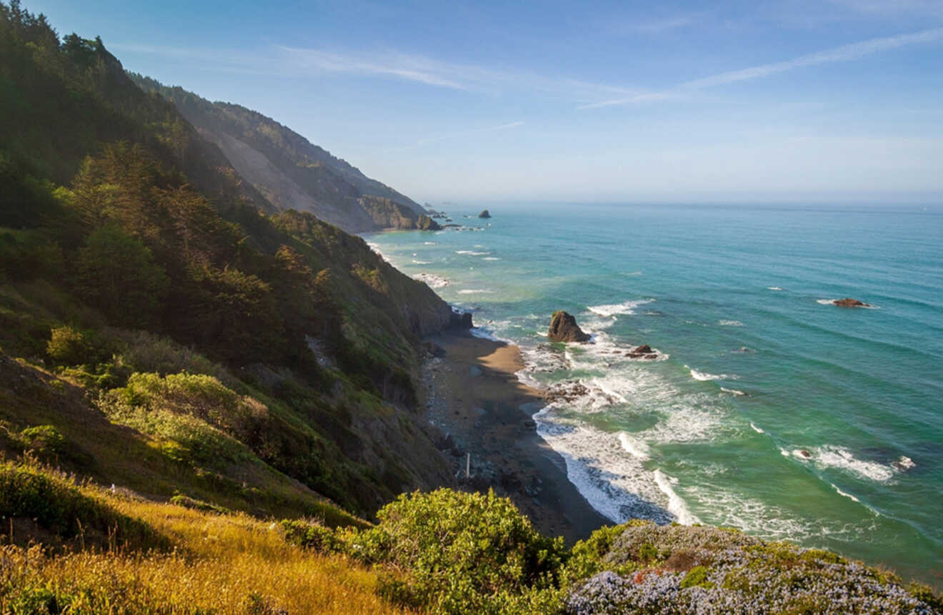 distant view of a beach