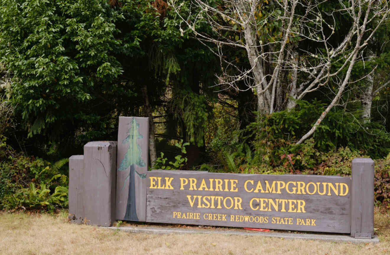 a sign that says elk prairie campground