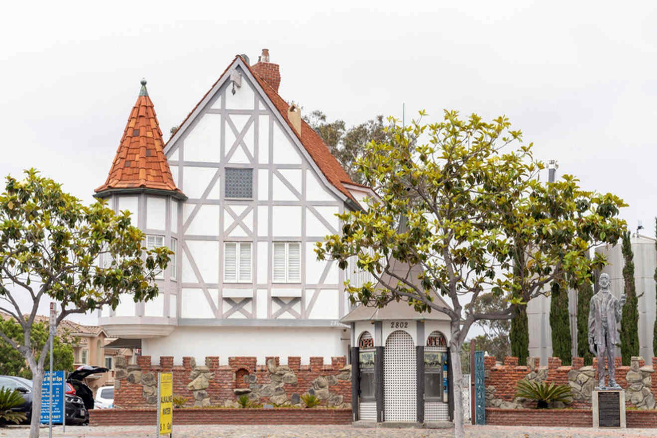 A house with trees in front of it.