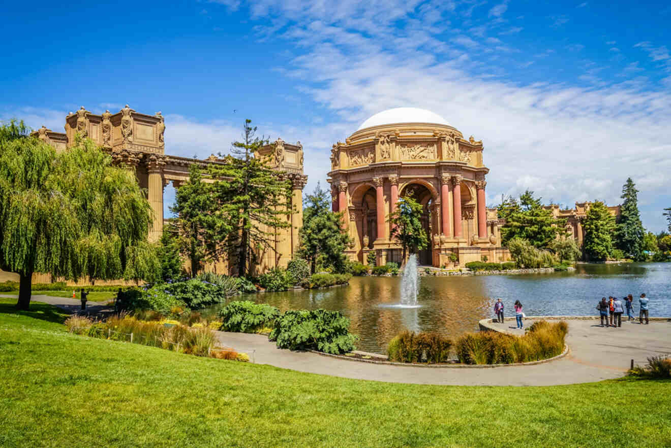 A gazebo with many details in the middle of the water