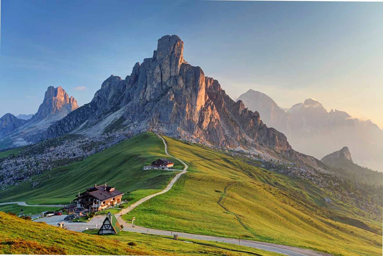 The dolomite mountains in italy