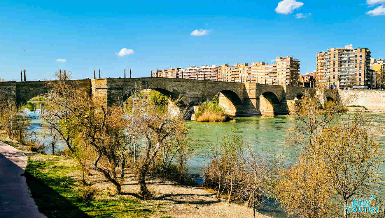 A city bridge in Zaragoza