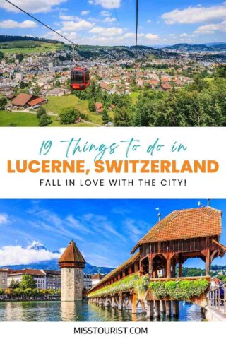 collage of 2 images with landscapes in lucerne