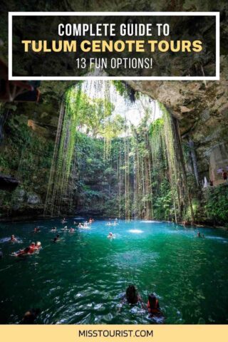 cenote with people swimming