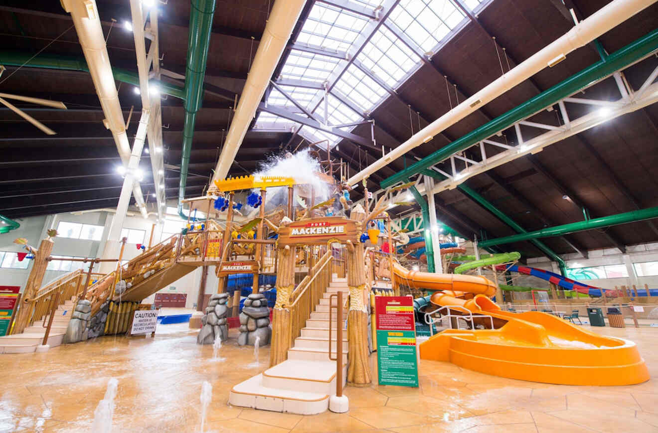 an indoor waterpark