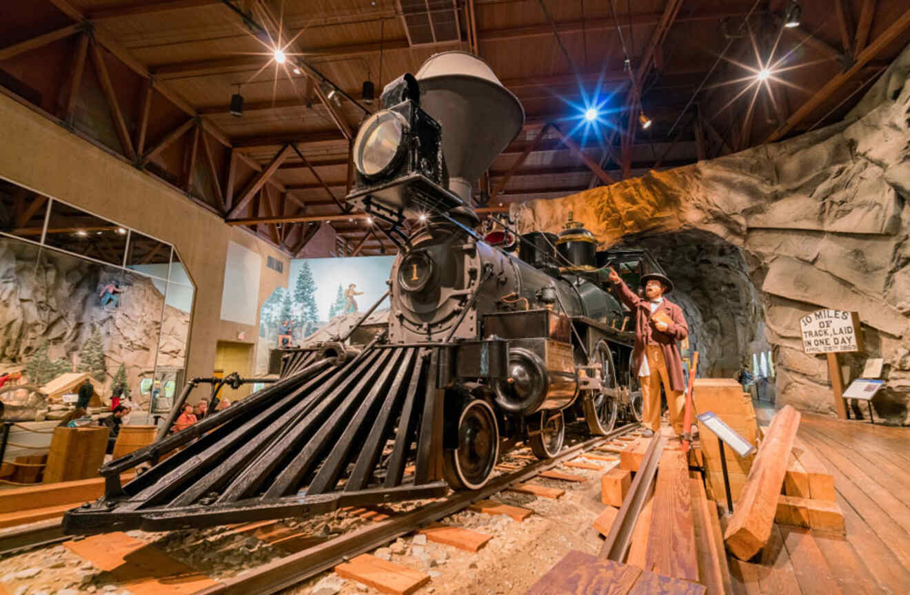 an old train in a museum
