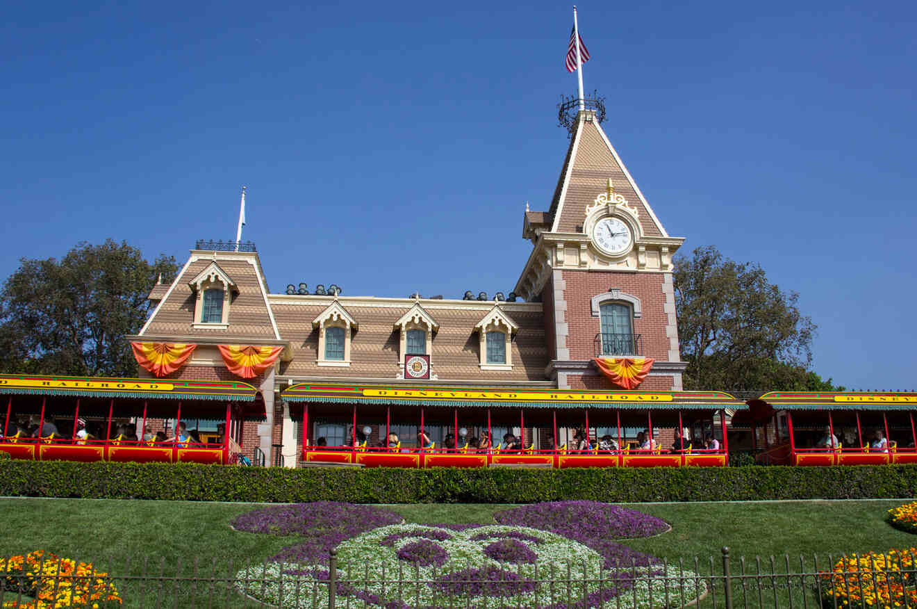 view of a railroad ride in Disneyland