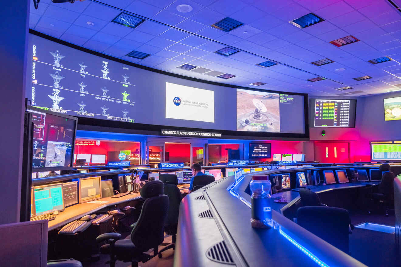 interior of a mission control center