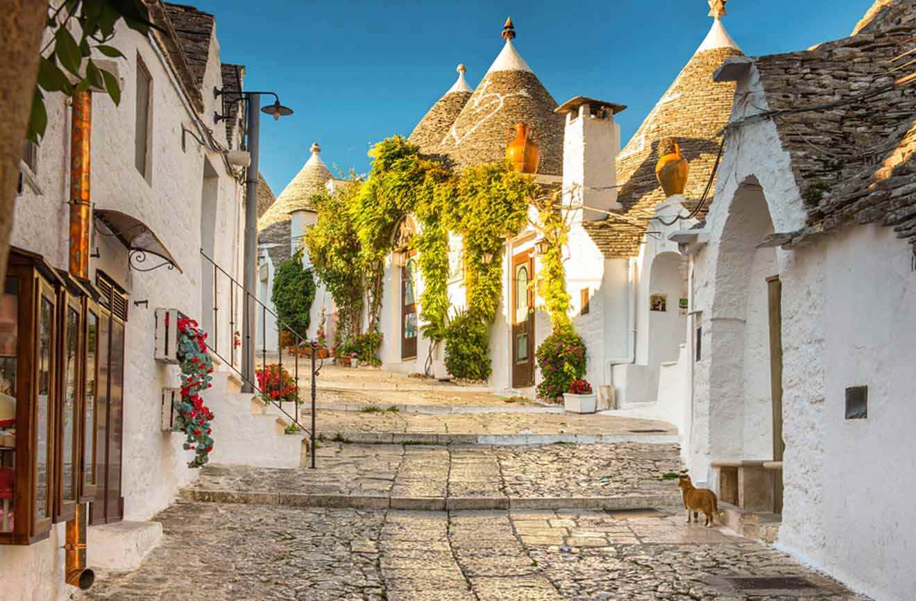 street with trulli houses