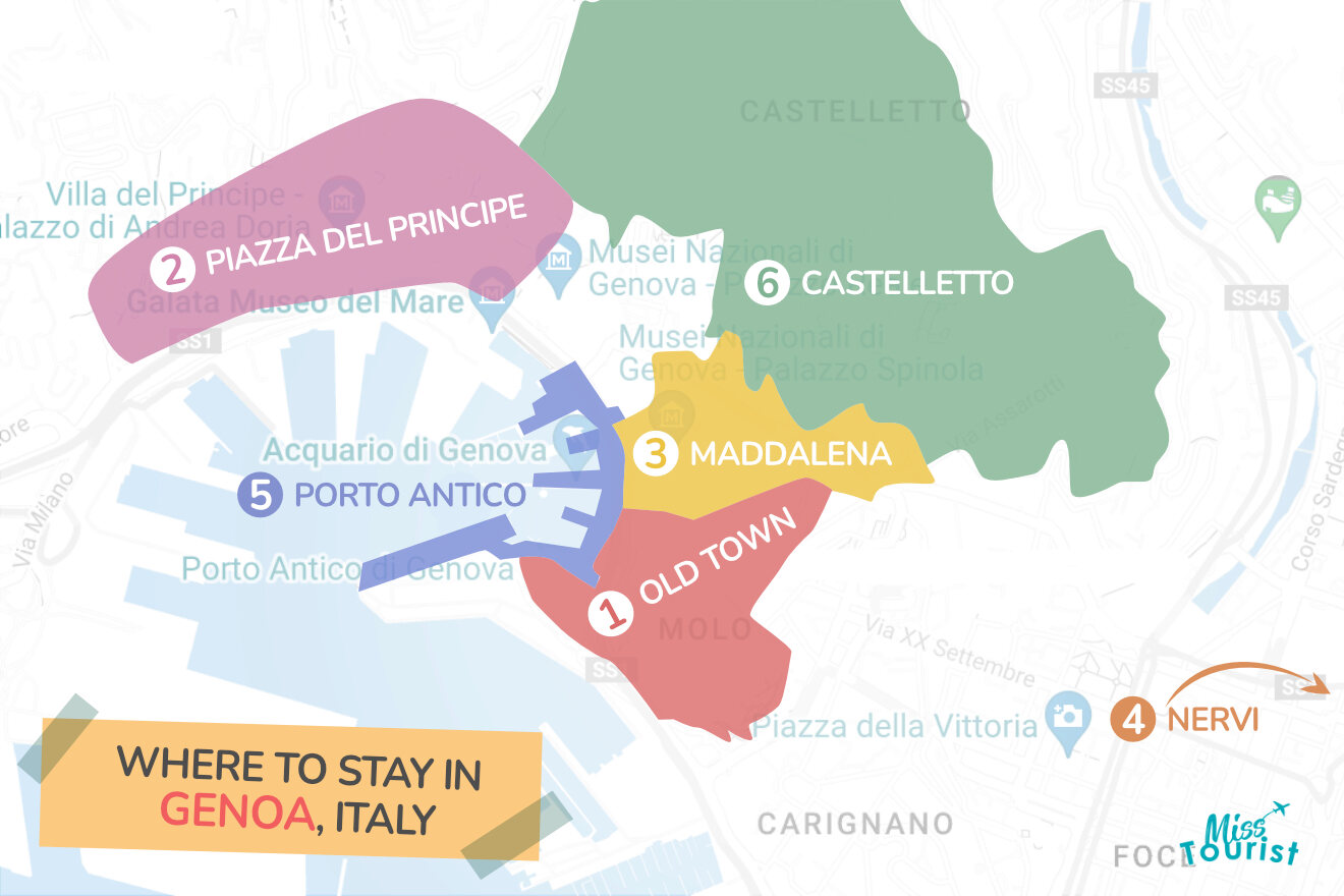 Grapfics map of Genoa