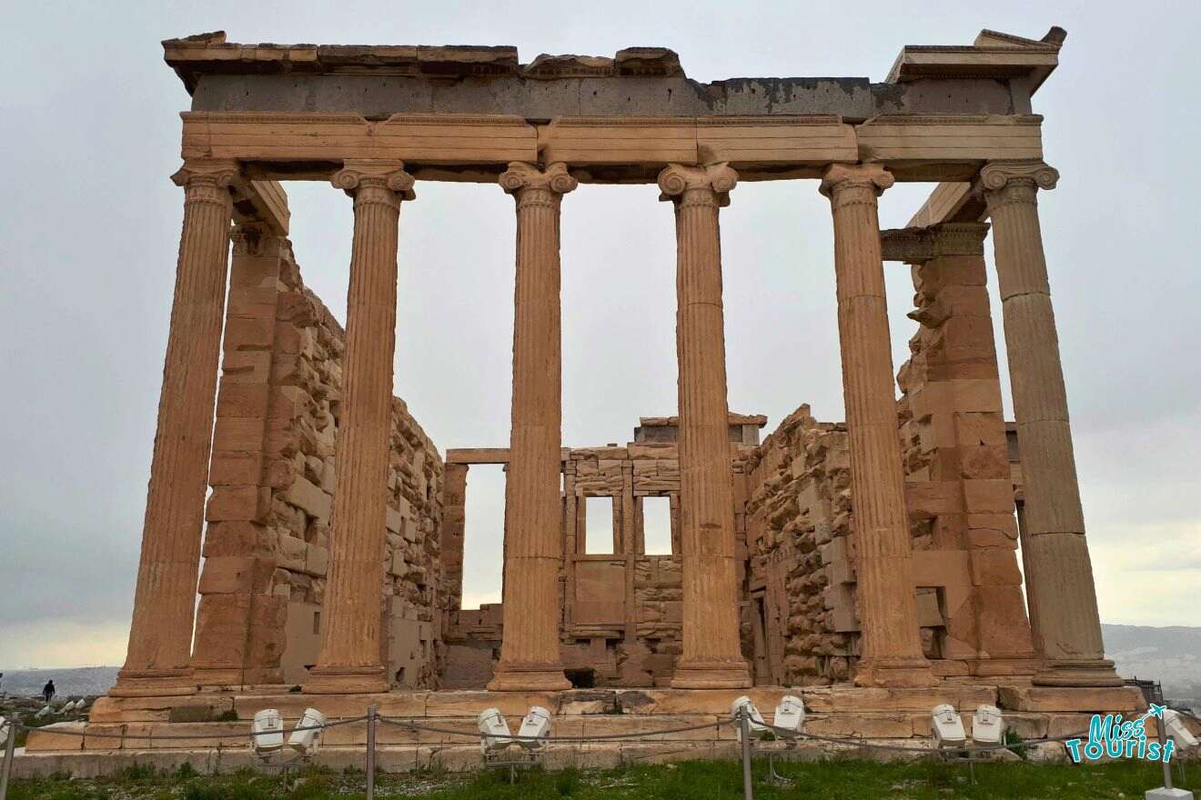 The ruins of a temple in greece.