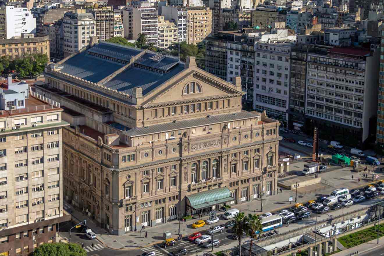 An aerial view ofTeatro Colon in Buenos Aires.