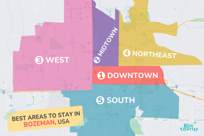 Where To Stay In Bozeman 5 BEST Areas Hotels For 2024   Where To Stay In Bozeman MAP 660x440 