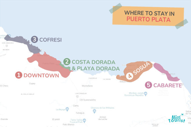 Where To Stay In Puerto Plata MAP 660x440 