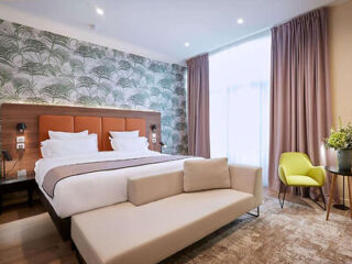 a hotel bedroom