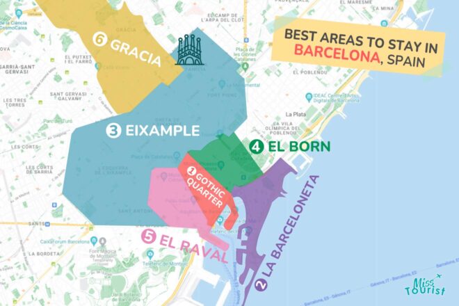 Where To Stay In Barcelona New MAP 660x440 