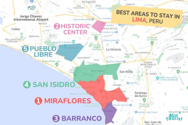 Where To Stay In Lima MAP 660x440 