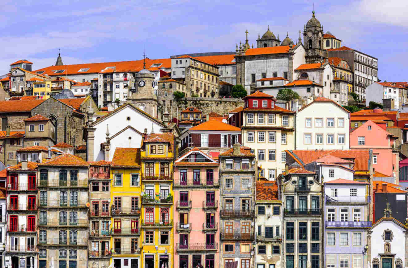 A picturesque view of Porto's colorful houses stacked along the hillside