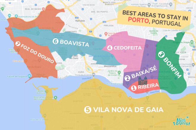 Where To Stay In Porto MAP 660x440 