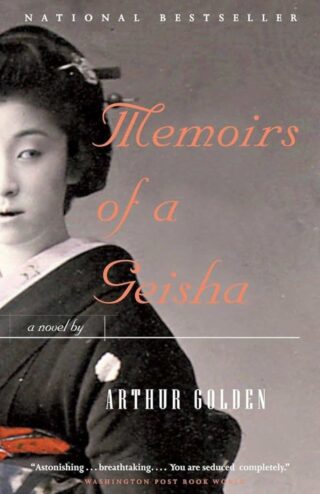 Cover of 'Memoirs of a Geisha' by Arthur Golden, presenting a close-up of a geisha's profile