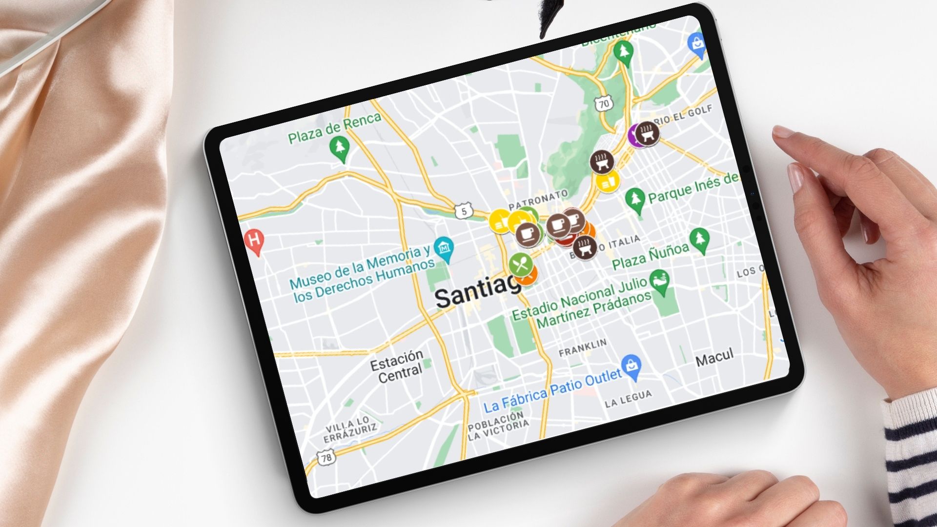 Santiago de Chile Food Map Preview Mobile