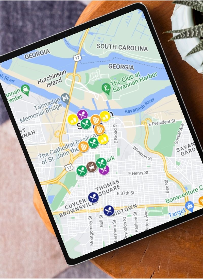 Savannah Food Map Preview