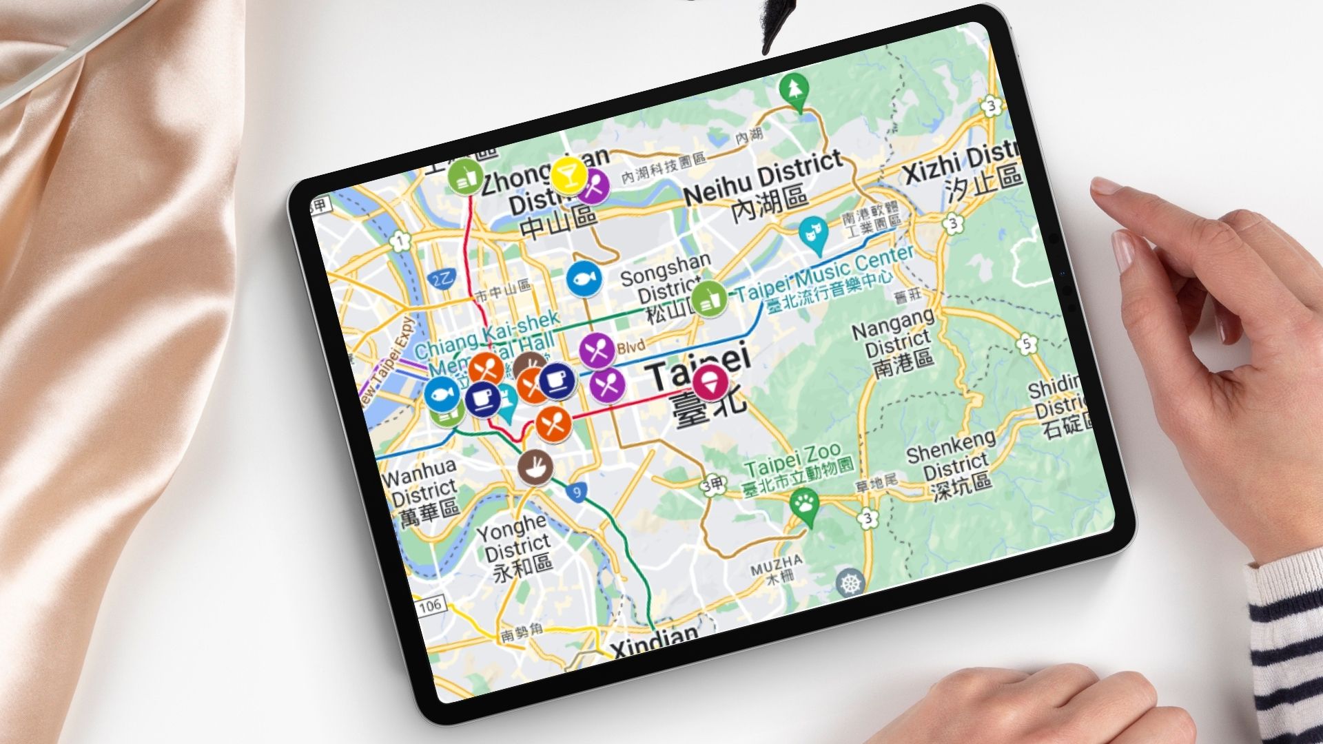 Taipei Food Map Preview Mobile