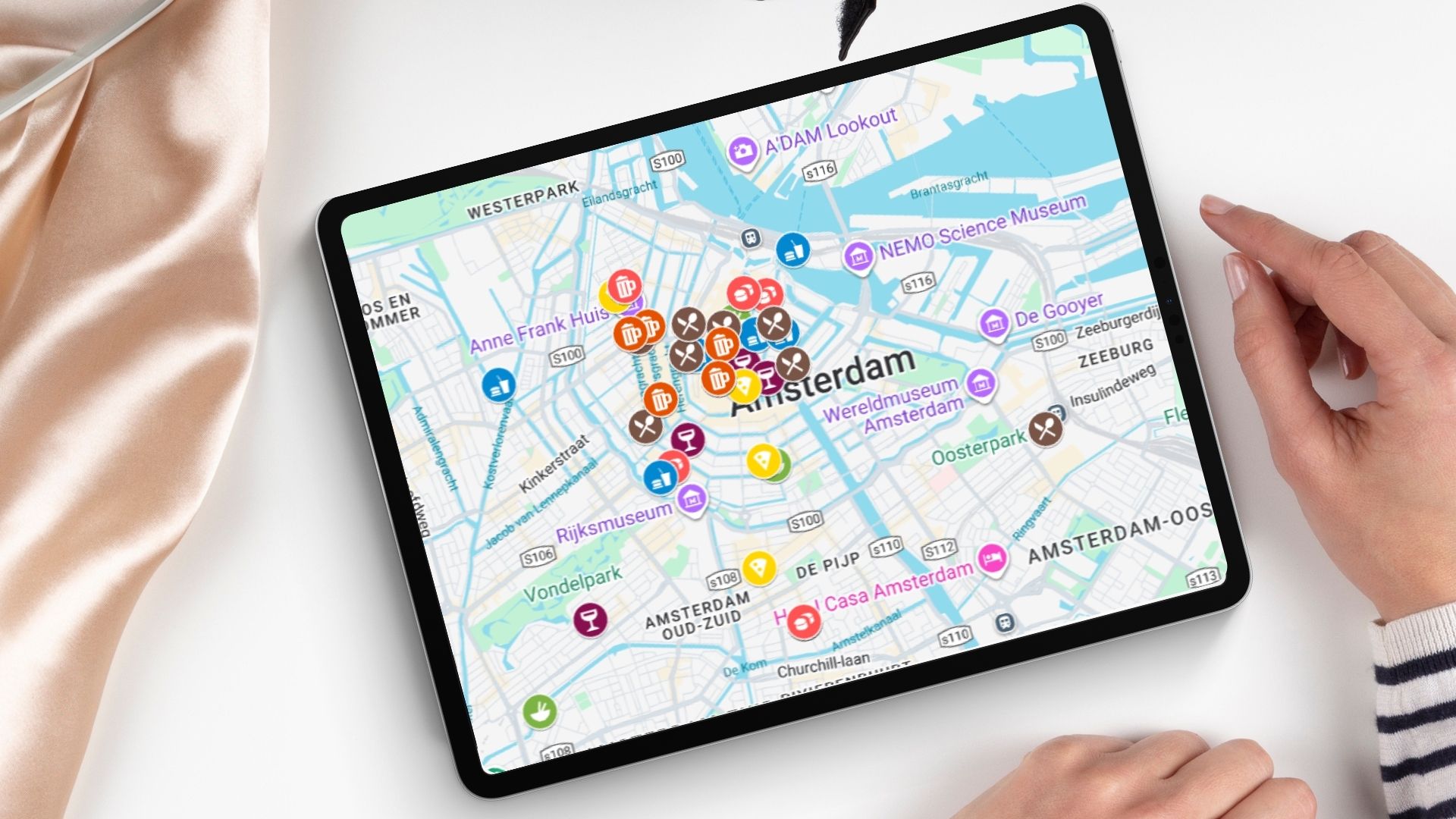 Amsterdam Restaurant Map Preview Mobile