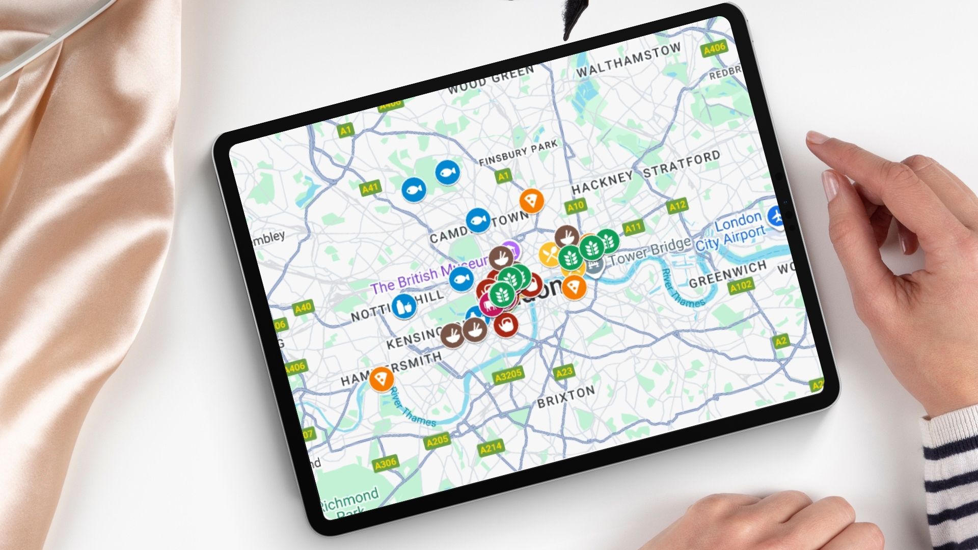 London Food Map Preview Mobile