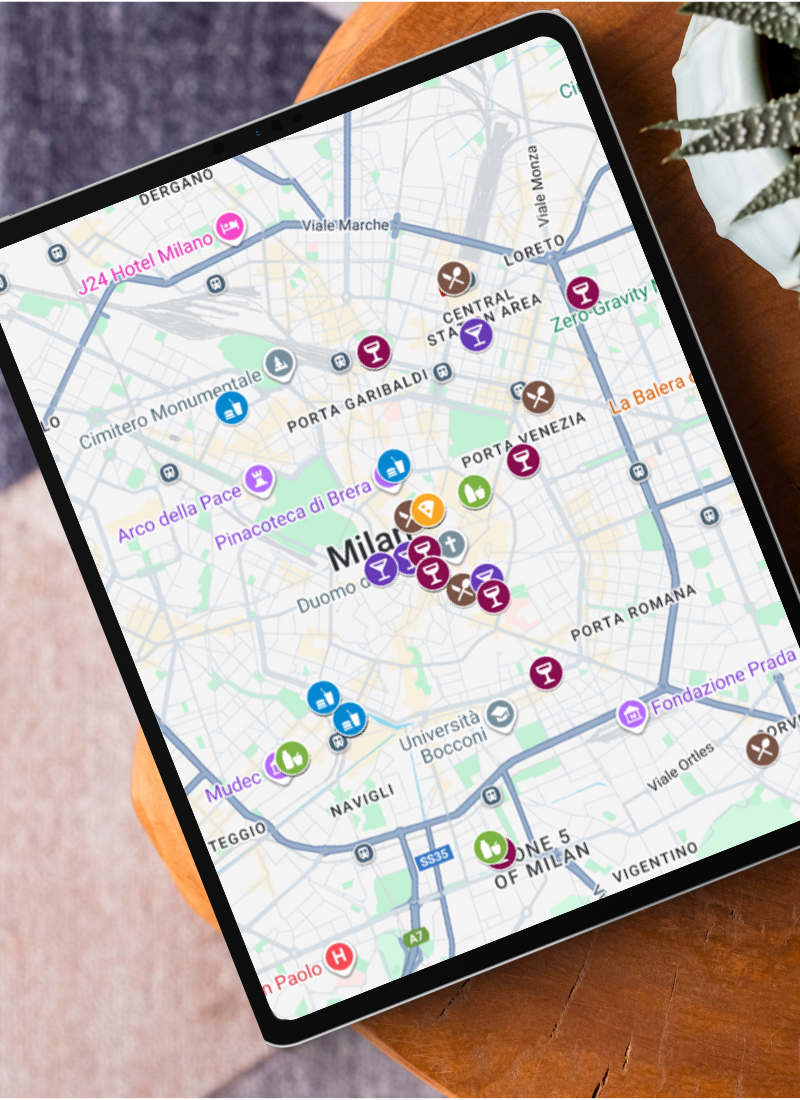 Milan Restaurant Map Preview