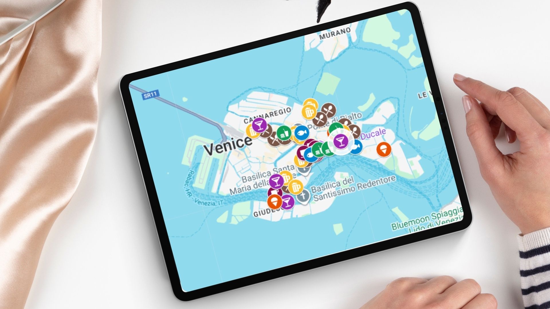 Venice Restaurant Map Preview Mobile