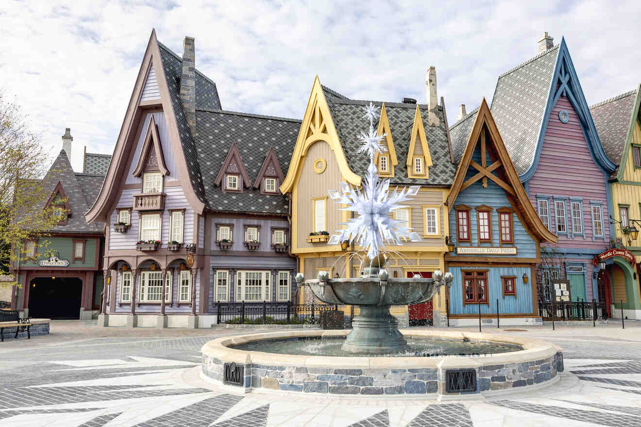 Arendelle village square at World of Frozen in Disney Adventure World